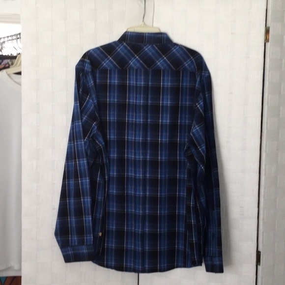 Threads & Heirs Mens Shirt size XL long sleeves color black & blue.    #292 - Picture 3 of 8